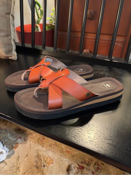 Rocket Dog Shoes - Rocket Dog Brown Tan Leather Slide Sandals
